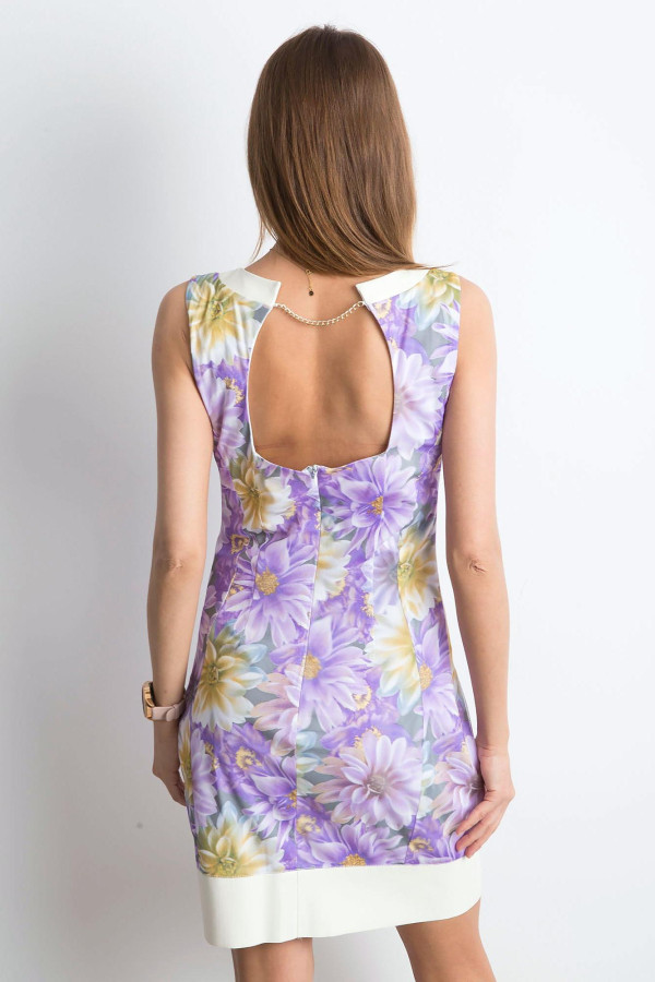 Krátke šaty Midnight s odhaleným chrbátom farba lila