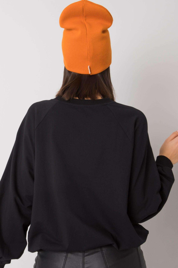 Dámska čiapka s vrúbkovaným vzorom model 2812 oranžová