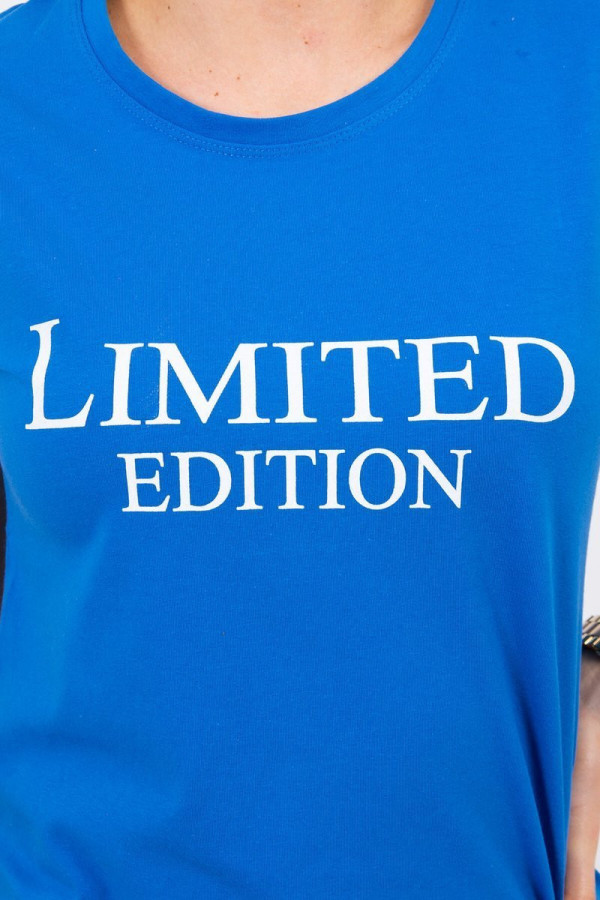Tričko s nápisom Limited Edition farba kráľovská modrá