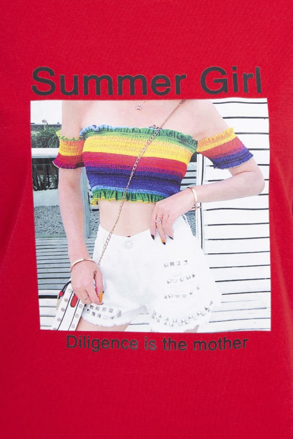 Tričko Summer Girl červené