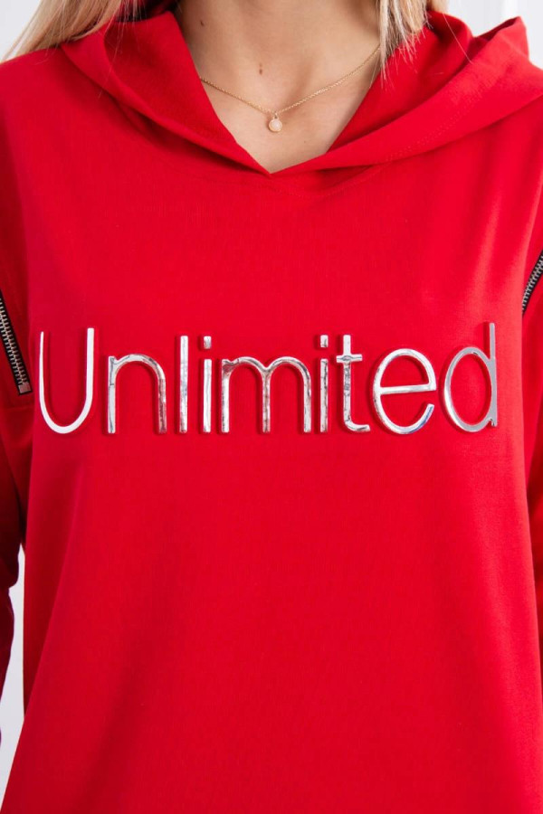 Šaty Unlimited s vreckami a zipsami model 9190 červené