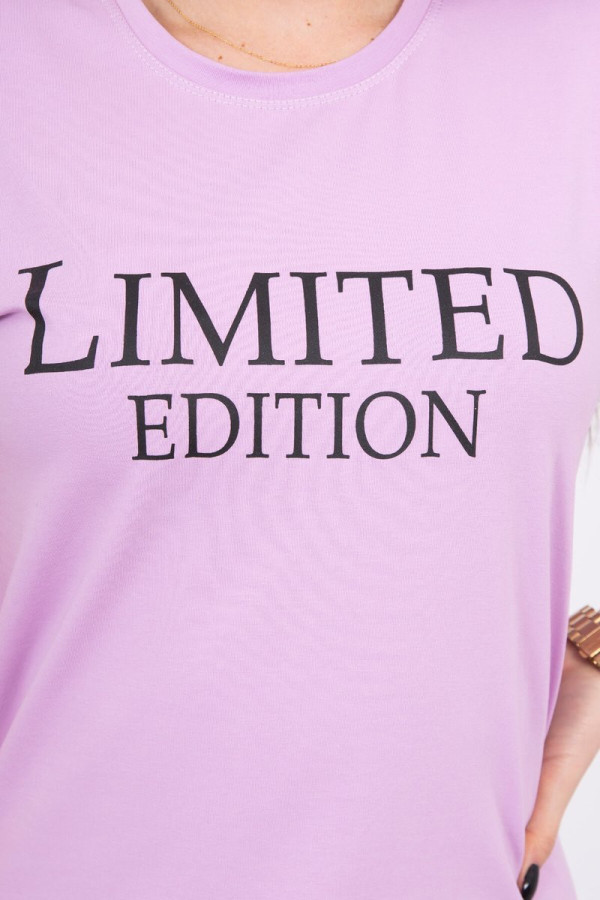 Tričko s nápisom Limited Edition farba lila