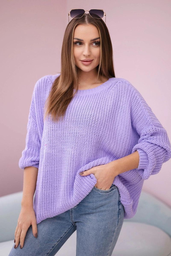 Oversize sveter model 2019-22 farba lila