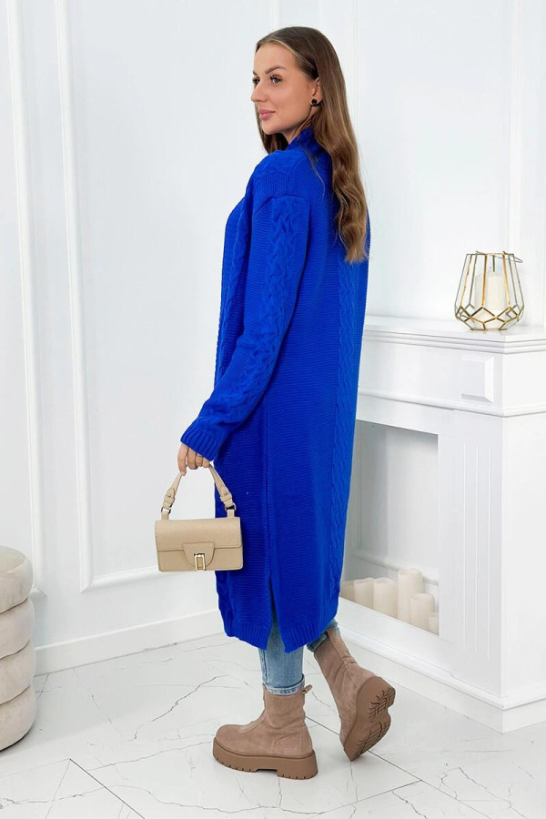 Kardigánový úpletový sveter model 2019-1 farba kráľovská modrá