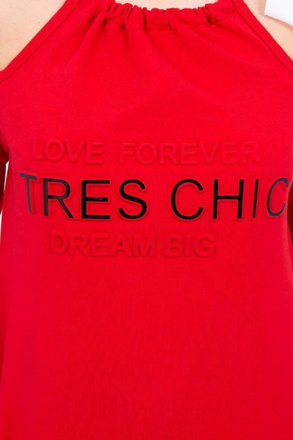 Šaty s nápisom Tres Chic červené