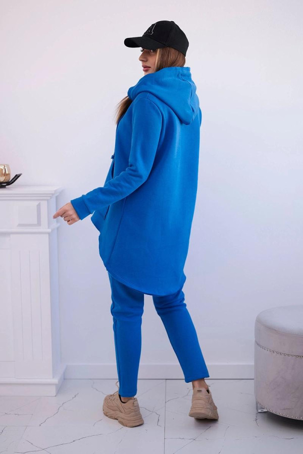 Tepláková súprava s nohavicami Baggy kráľovská modrá
