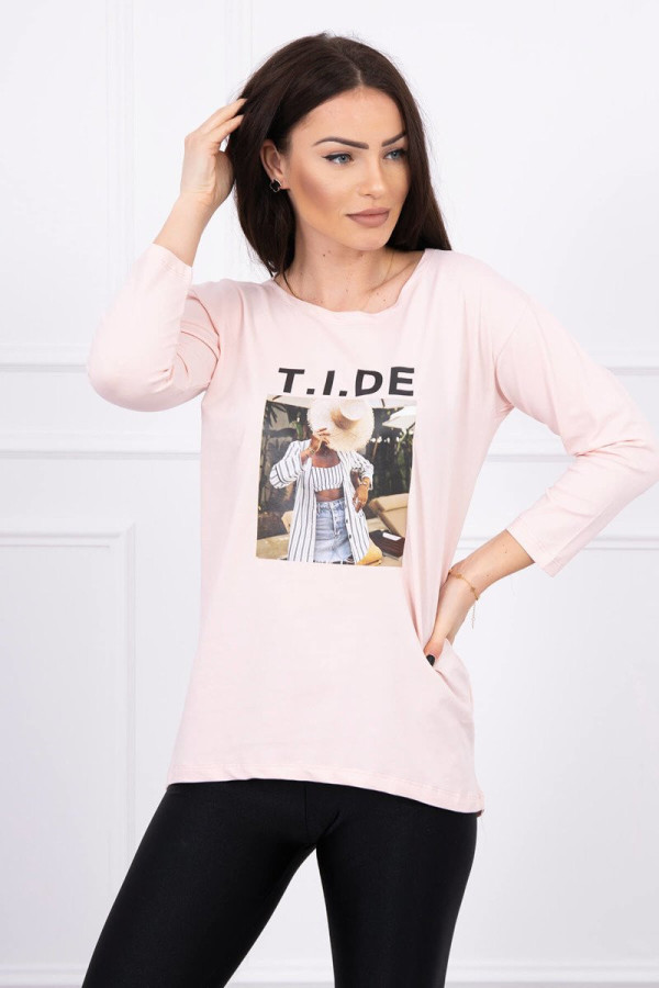 Tričko TIDE pudrovo ružové
