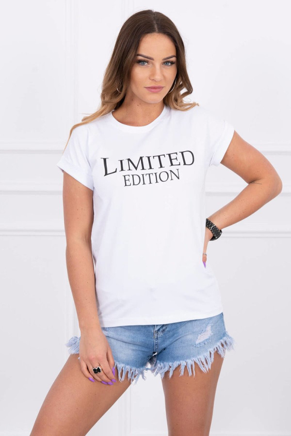Tričko s nápisom Limited Edition biele