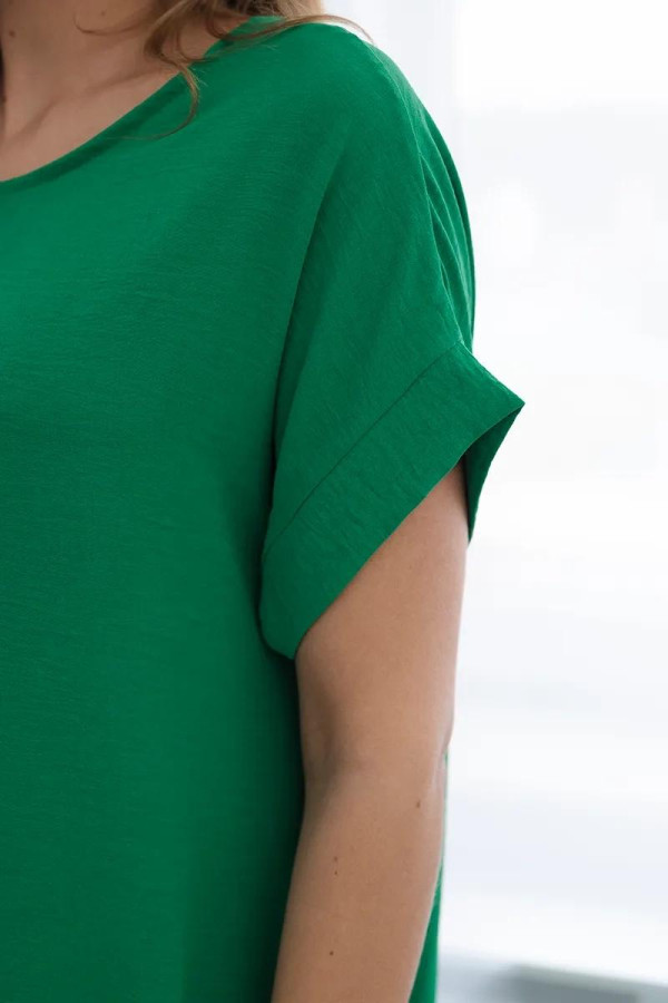 Voľné šaty s vreckami model 5954D zelené