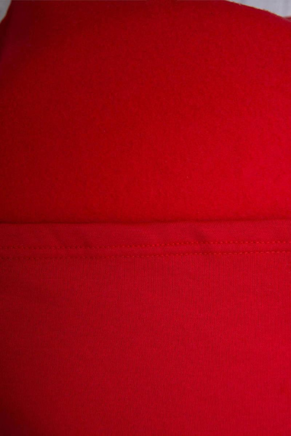 Zateplená mikina s krátkym zipsom a veľkými vreckami model 9317 červená