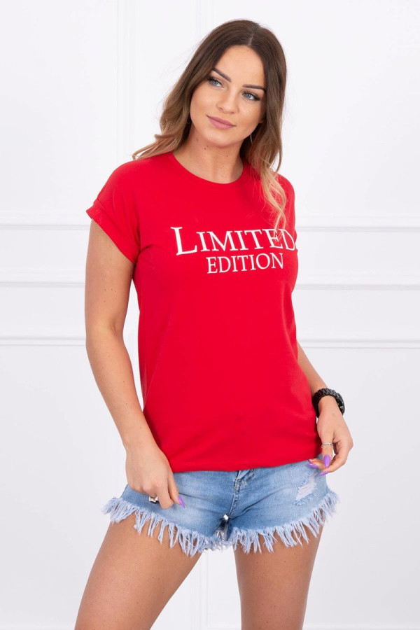 Tričko s nápisom Limited Edition červené