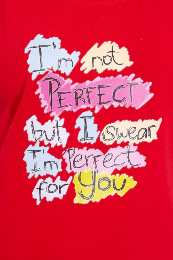 Tričko s potlačou Perfect červené