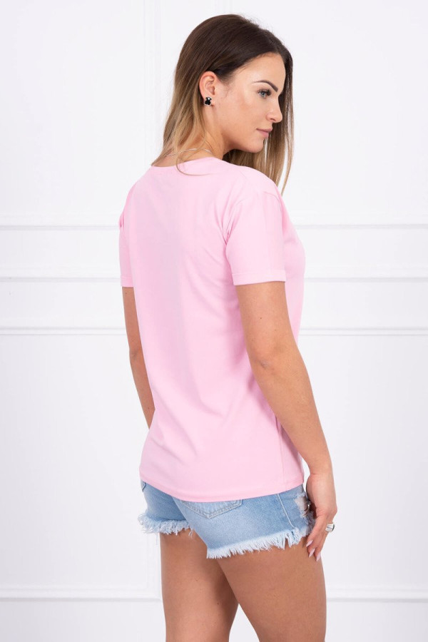 Tričko s potlačou Perfect pudrovo ružové