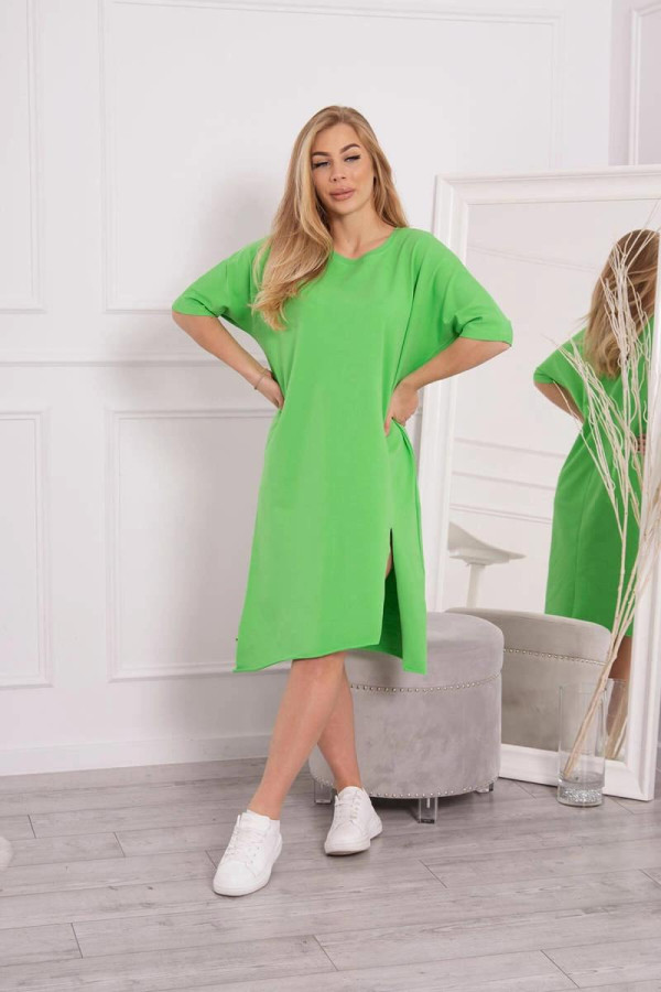 Tunikové oversize šaty model 9335 zelené