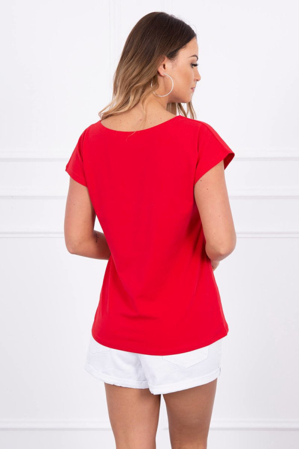 Tričko s potlačou pier model 885 červené