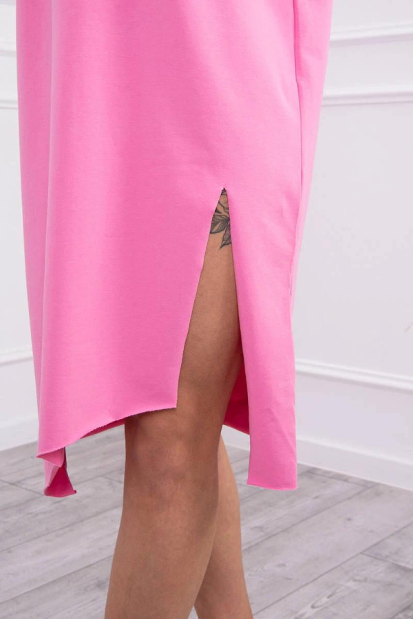 Tunikové oversize šaty model 9335 jasné ružové