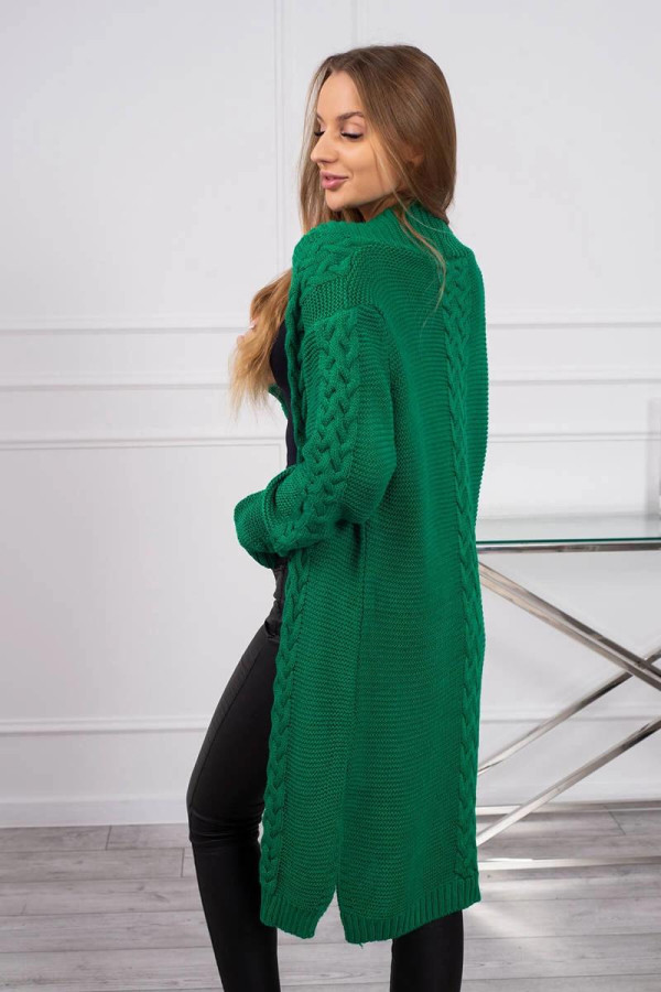 Kardigánový úpletový sveter model 2019-1 zelený