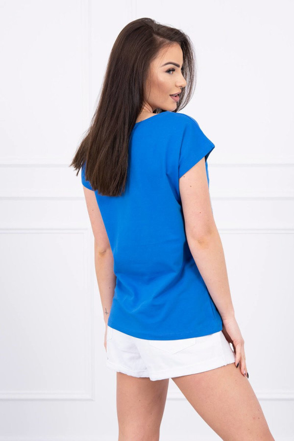 Tričko s potlačou pier model 885 farba kráľovská modrá