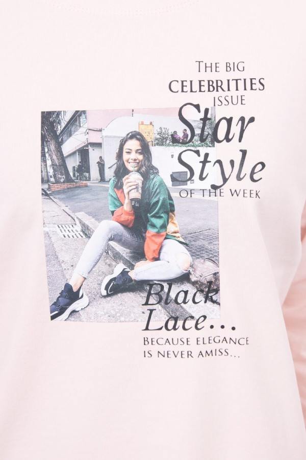 Tričko Star Style pudrovo ružové